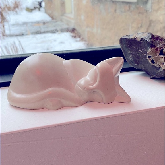 Vintage Genuine SOAPSTONE Hand Carved Cat  from Kenya - Picture 5 of 5